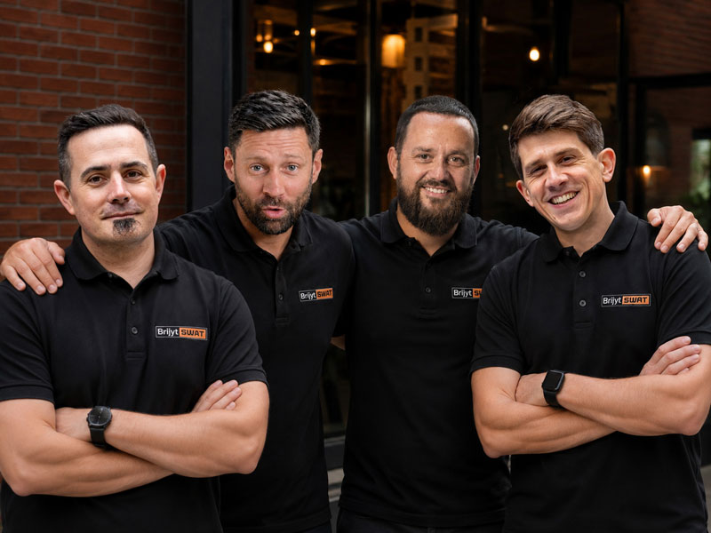 L'équipe Brijyt SWAT au complet : Alexandre, Steeve, Jonathan et Julien